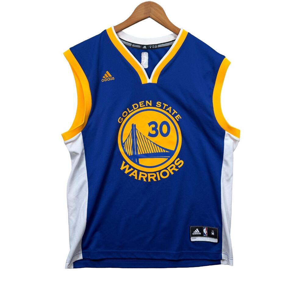 Men's Golden State Warriors Steph Curry #30 Adidas NBA Basketball Jersey M
